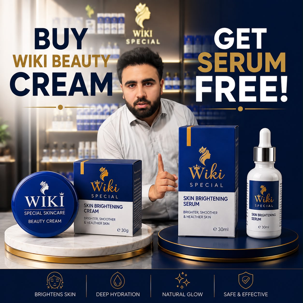 Buy Wiki Beauty Cream Get Wiki Serum Free
